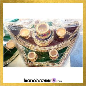 Mehndi Thaal Henna Trays Large with decoration