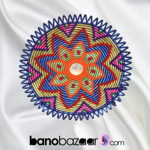 Chaba Mehndi multi shades with mirror work